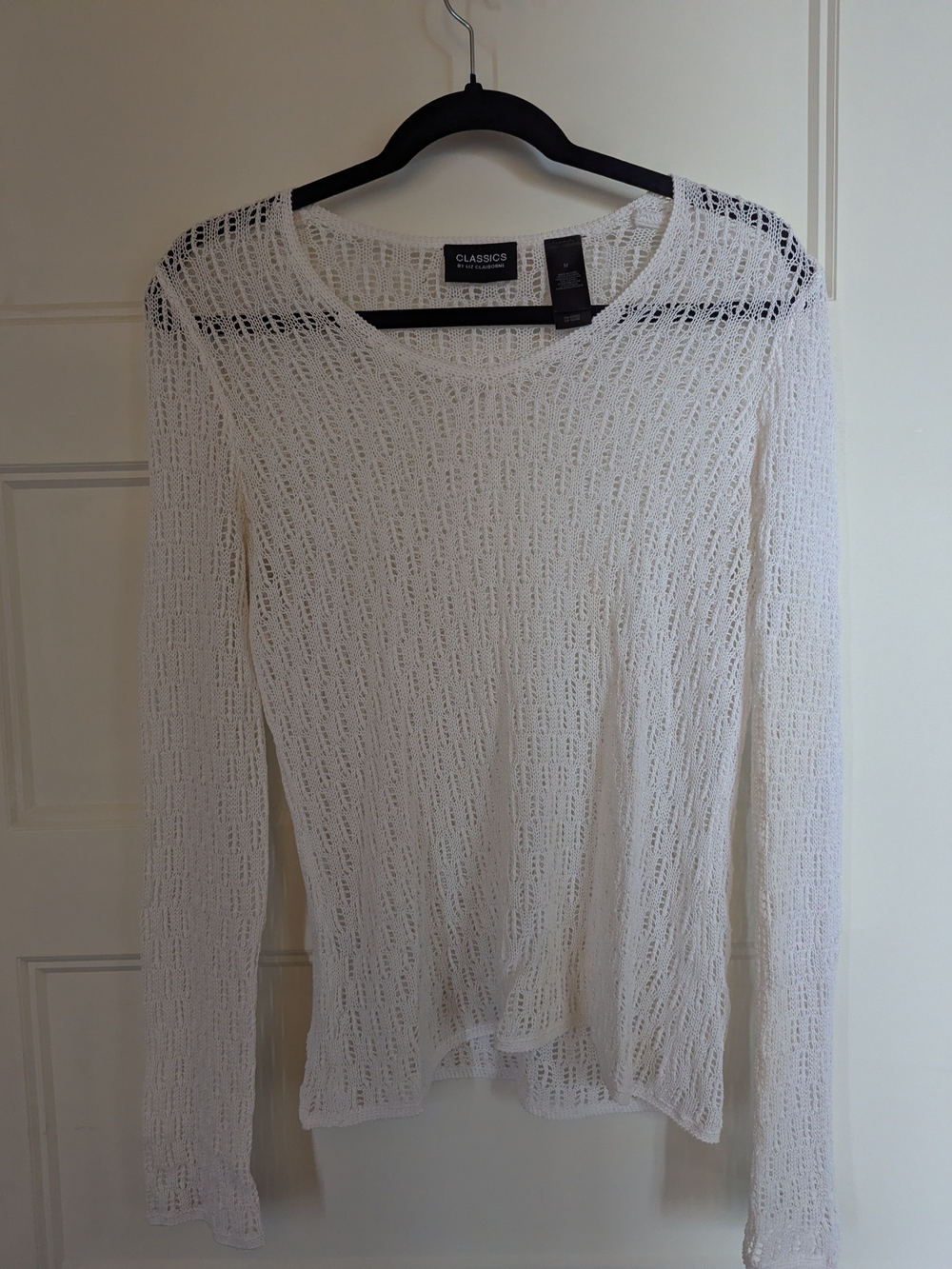 Liz Claiborne Cream Open-Knit